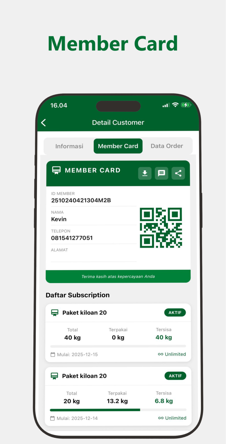 Member Card Detail