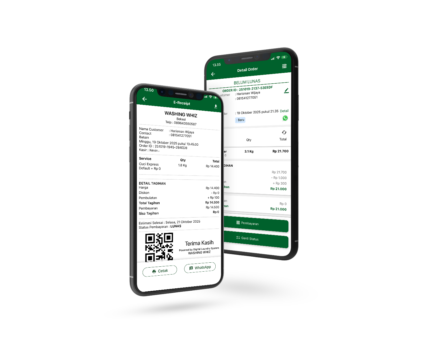 Nota Laundry Digital E-Receipt