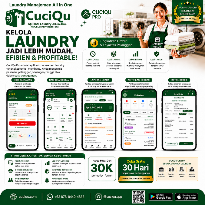 Riset pasar laundry B2B dan invoice digital CuciQu