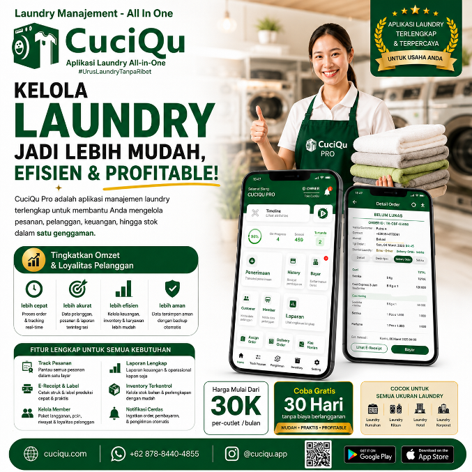 Riset pasar laundry antar jemput dengan kurir dan tracking order