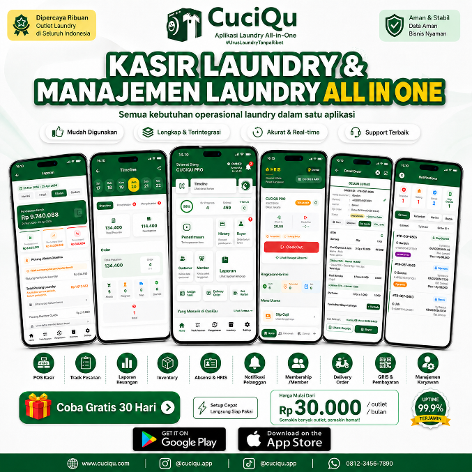 Riset pasar laundry cashless QRIS dan CuciQu Merchant 2026