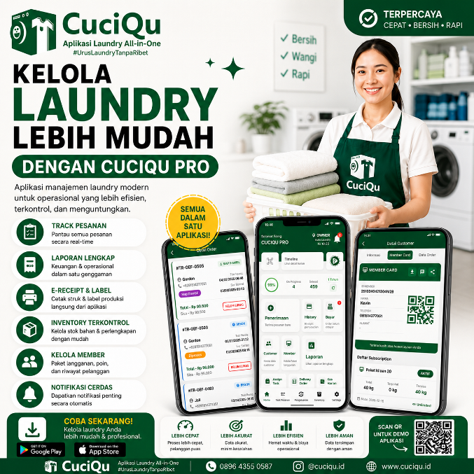 Riset pasar laundry multi outlet dan franchise dengan dashboard owner